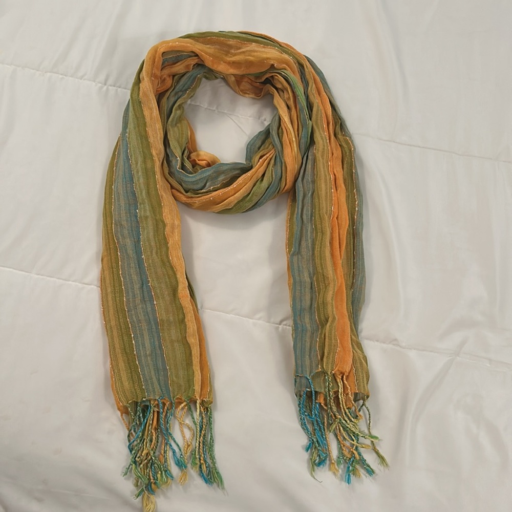 Colorful Scarf with Fringe from Spain